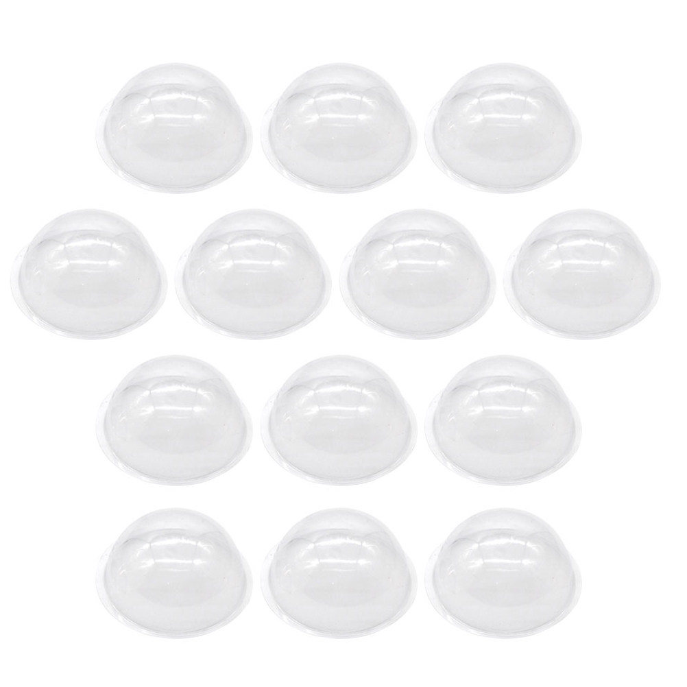 Plastic Dome Clear - 30 Stück Transparente Kunststoff-Schneekugel-Deckel - Robuste